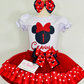 Red Minnie Birthday tutu Outfit